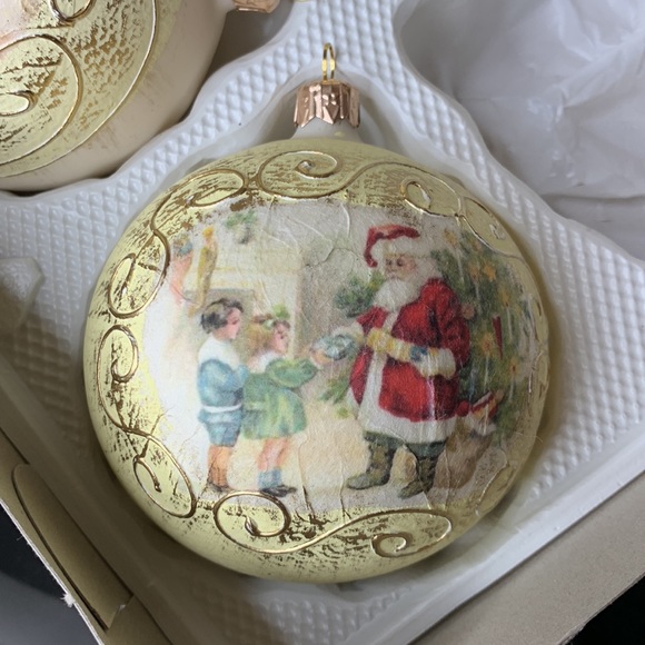 Set of 3 VITBIS hand blown / hand made glass Christmas ornaments made in Poland - Picture 6 of 8